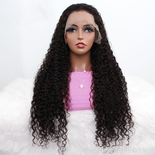Wholesale HD Water Wave Lace Front Wig , Virgin Human Hair Curly Full Lace Wig, Pre-pluck 13x6 Lace Frontal Wig For Black Women